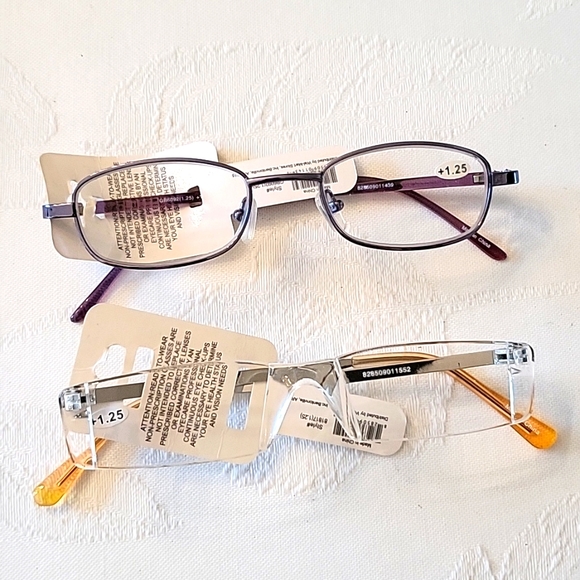 NEW Reading Glasses, Set of 2 Pairs, +1.25 Magnification - Picture 11 of 12